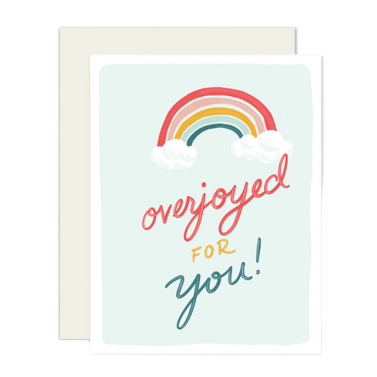 Overjoyed Rainbow Baby Card