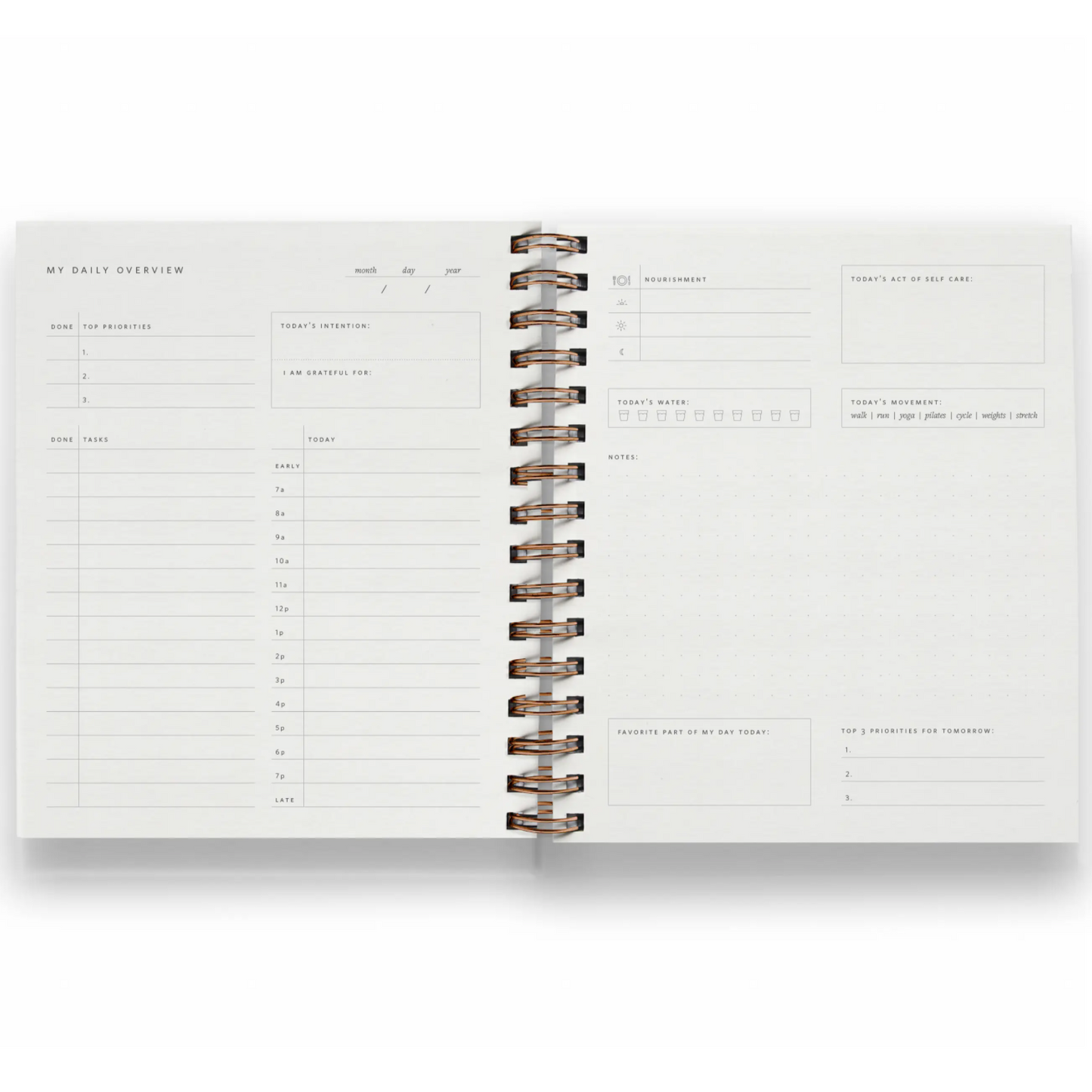 Charcoal Dateless Daily Planner by Ramona & Ruth
