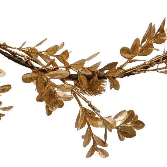 Load image into Gallery viewer, Gold Boxwood Leaf Garland by Creative Co-op
