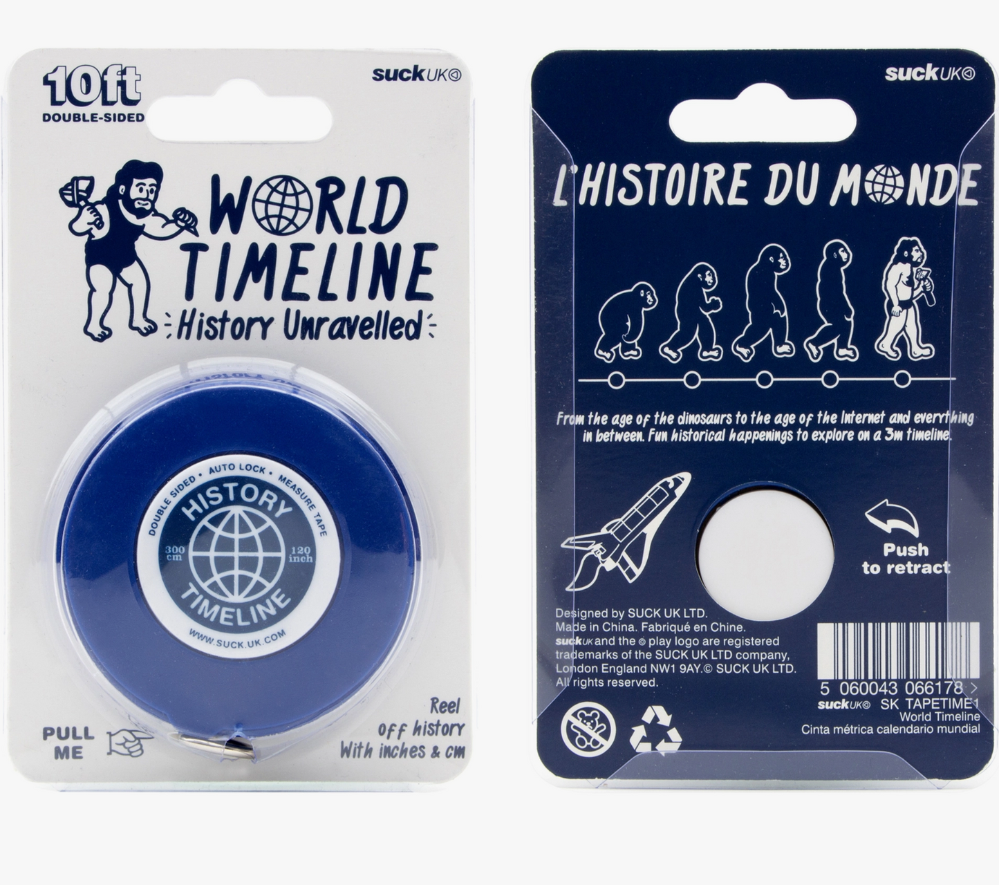 World Timeline Tape Measure by SUCK UK 