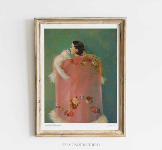 Miss Mink Balancing Act Art Print Janet Hill Studio
