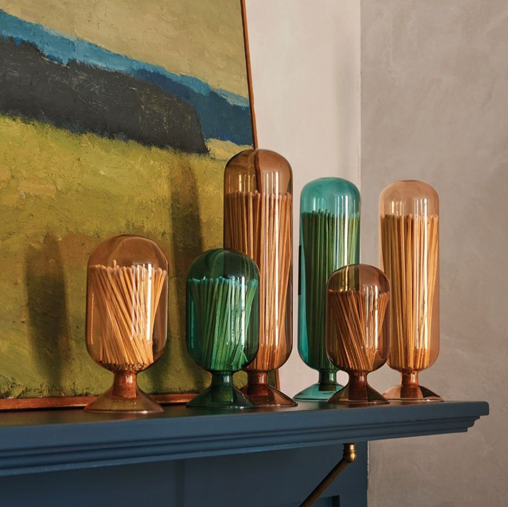 Smoke + Gold-Tipped Match Cloche