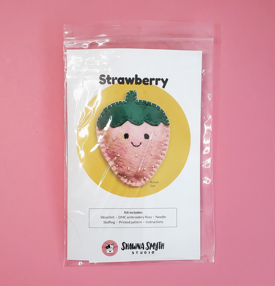 Strawberry DIY Felt Kit by Shawna Smyth Studio