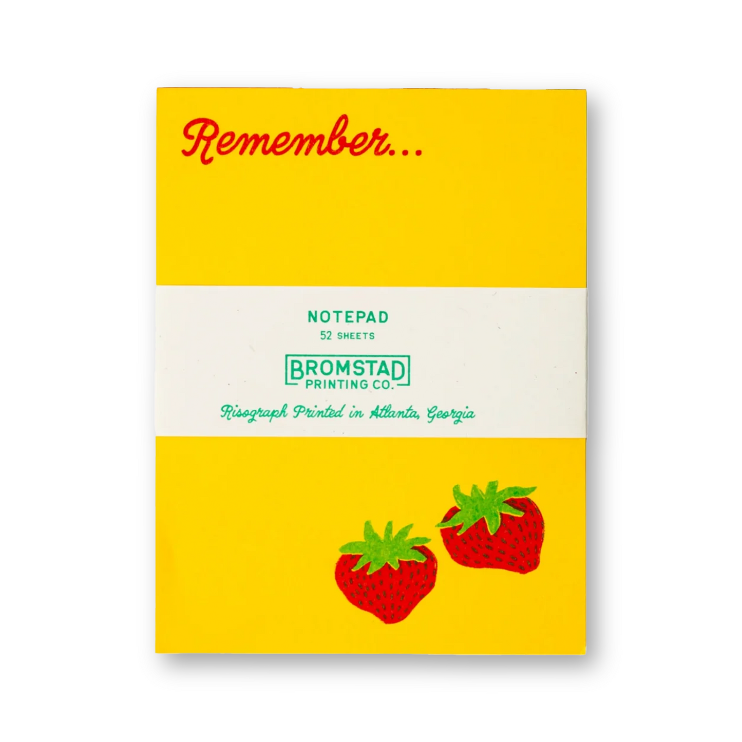 Strawberry Notepad by Bromstad Printing Co.