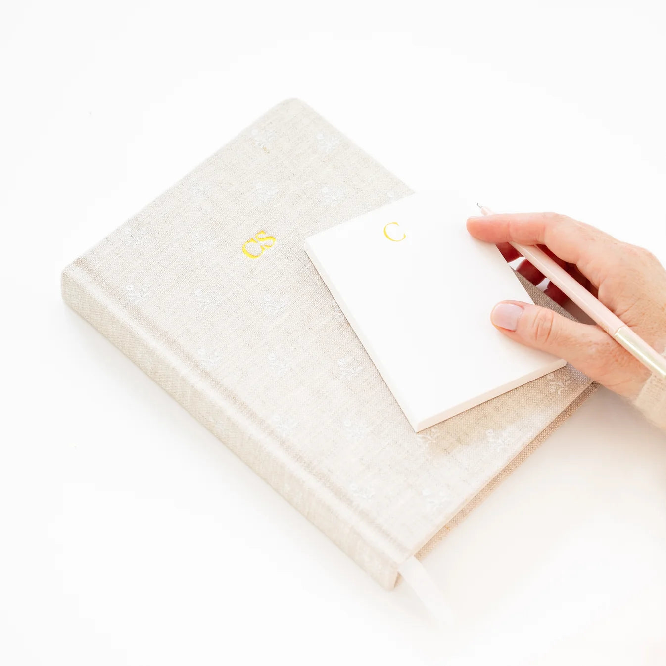 Sugar Paper Monogram Gold Foil Mini Notepad