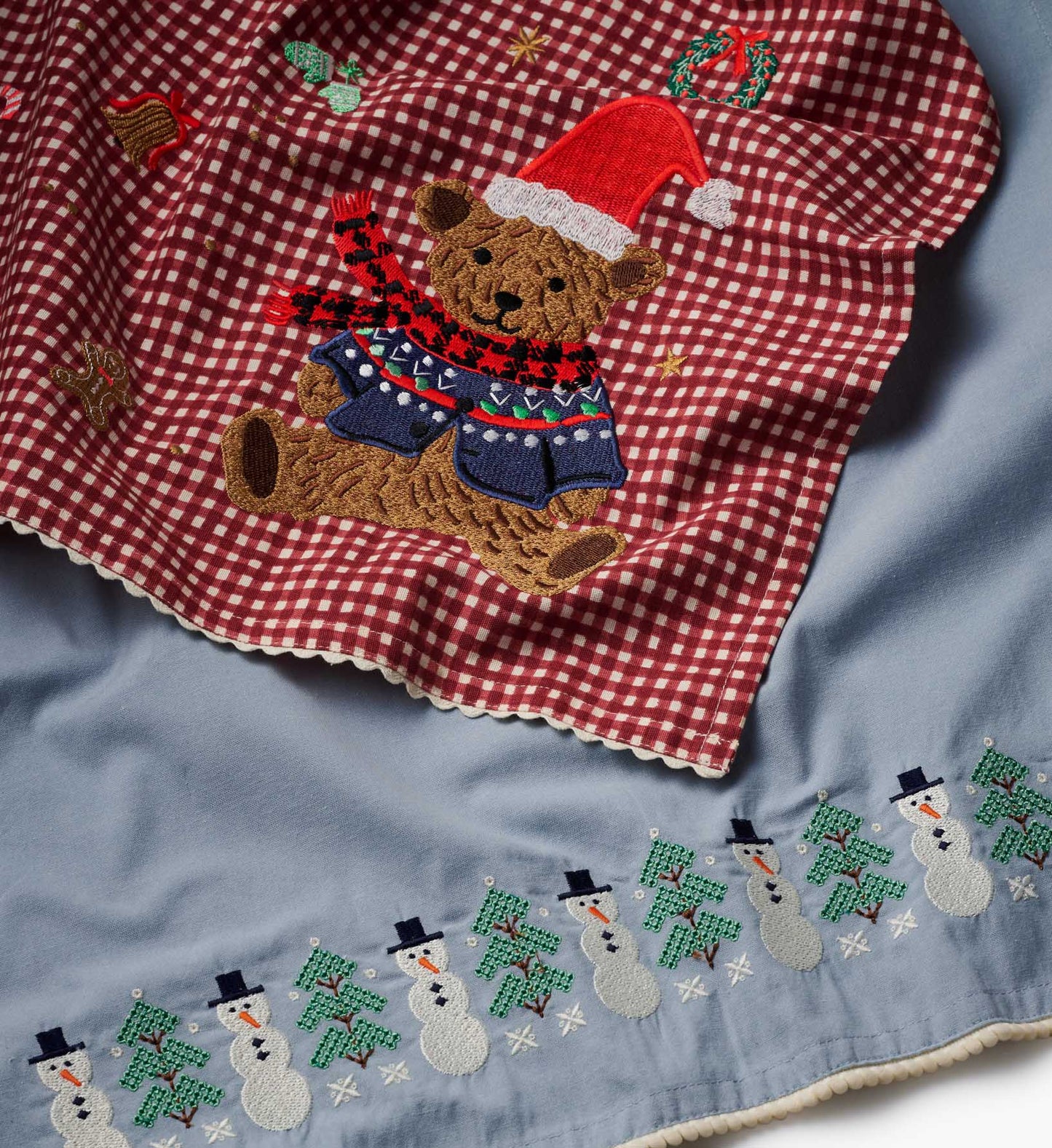 Rifle Paper Co. Beary Christmas Embroidered Tea Towel