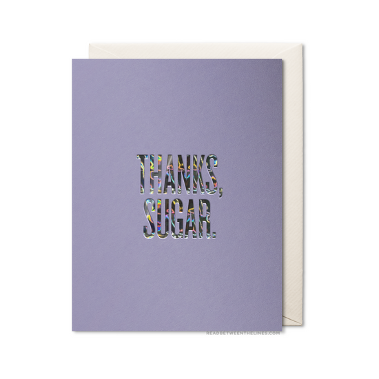 New - Thanks Sugar Card by RBTL®