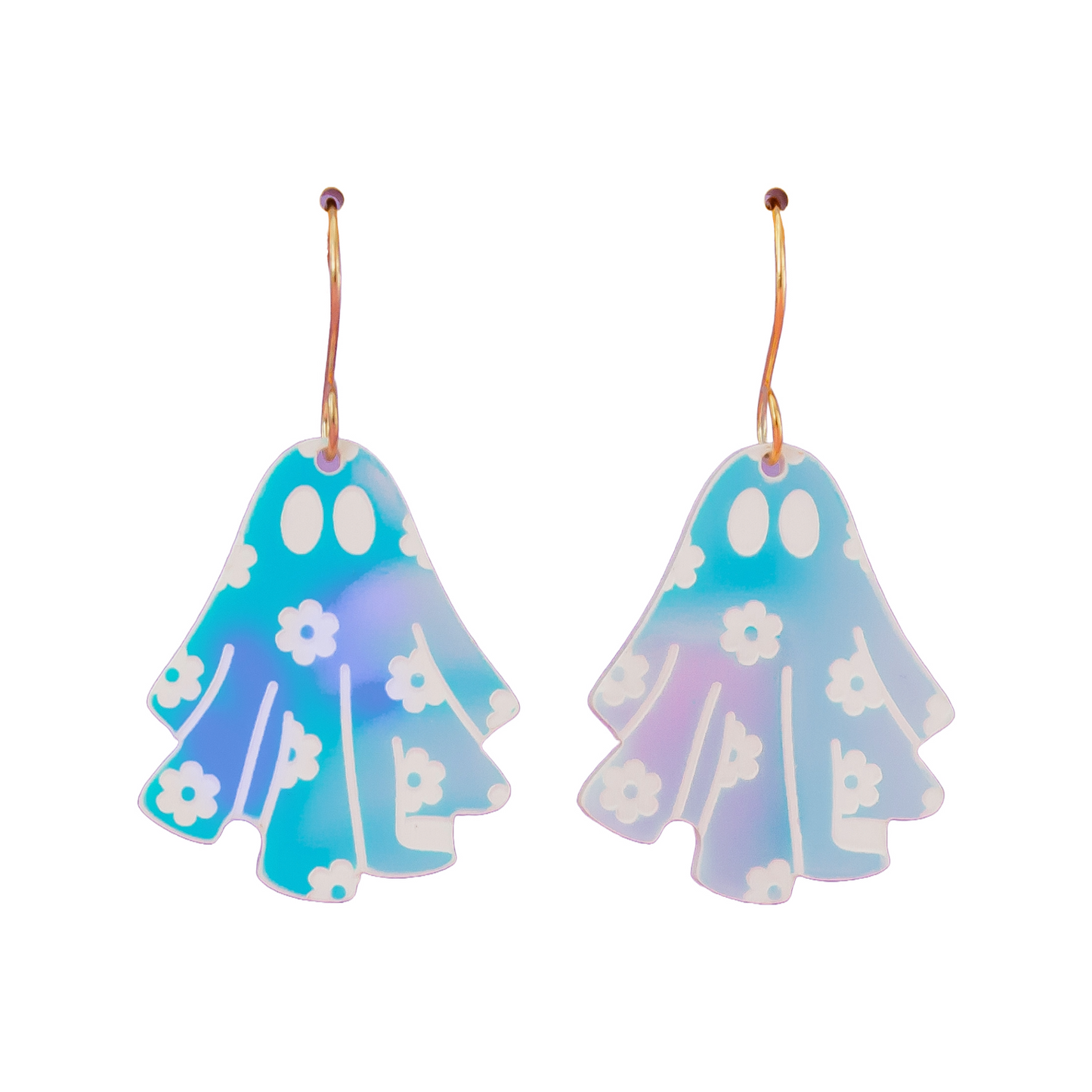 Load image into Gallery viewer, Flower Ghost Acrylic Earrings by Momenti di Vita 
