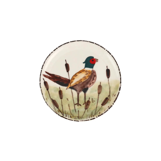 Wildlife Pheasant Canape Plate by VIETRI