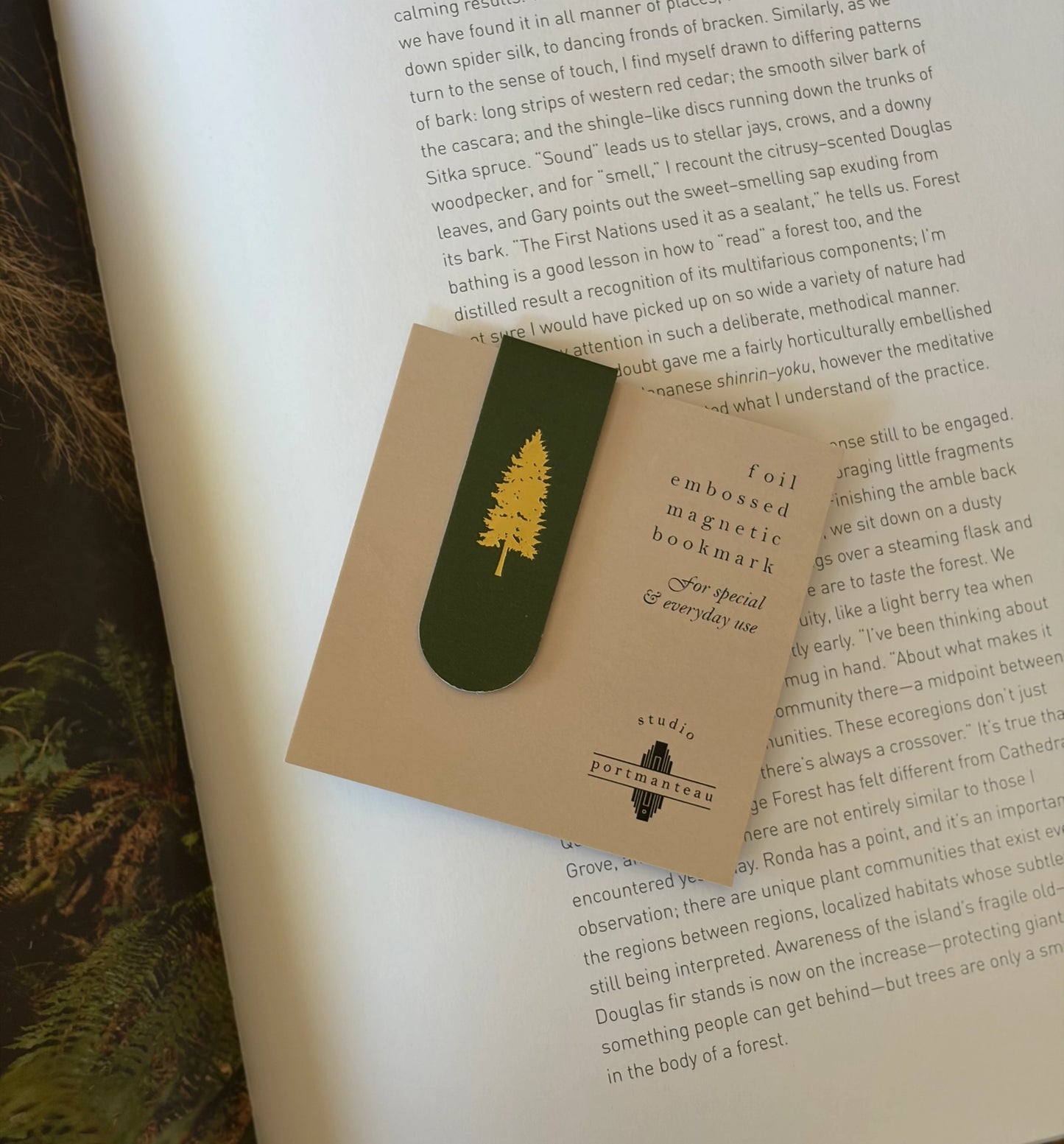 Blue Spruce Tree Magnetic Bookmark