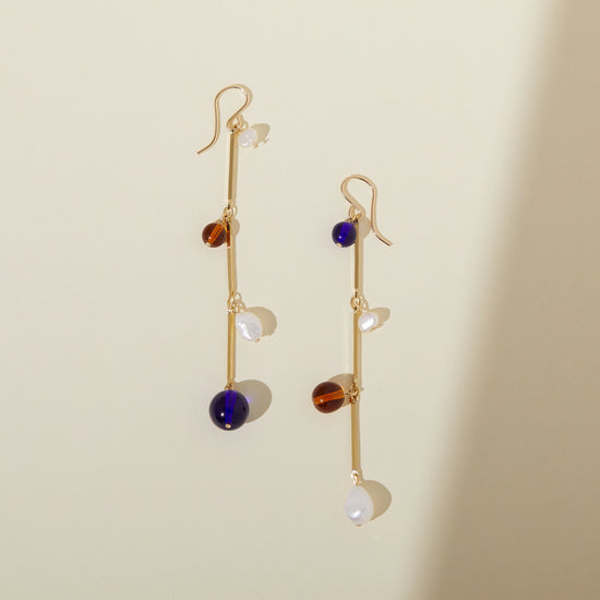 Fête Earrings - 3" Blue by Lindsay Lewis