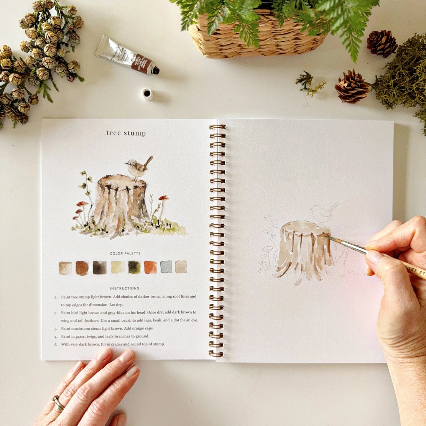 Woodland Watercolor Workbook by Emily Lex Studio