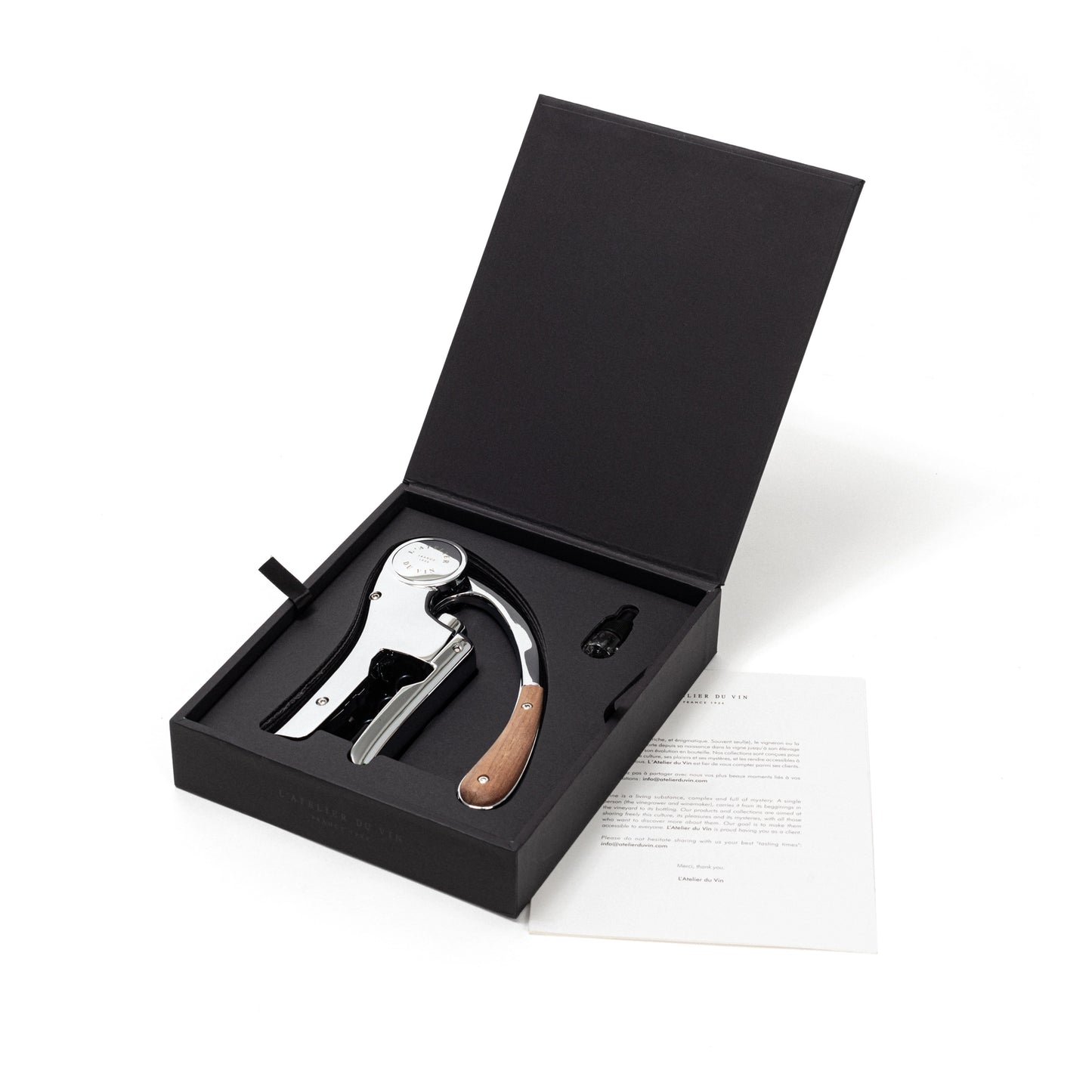 Oeno Motion® Silver & Wood Lever Corkscrew