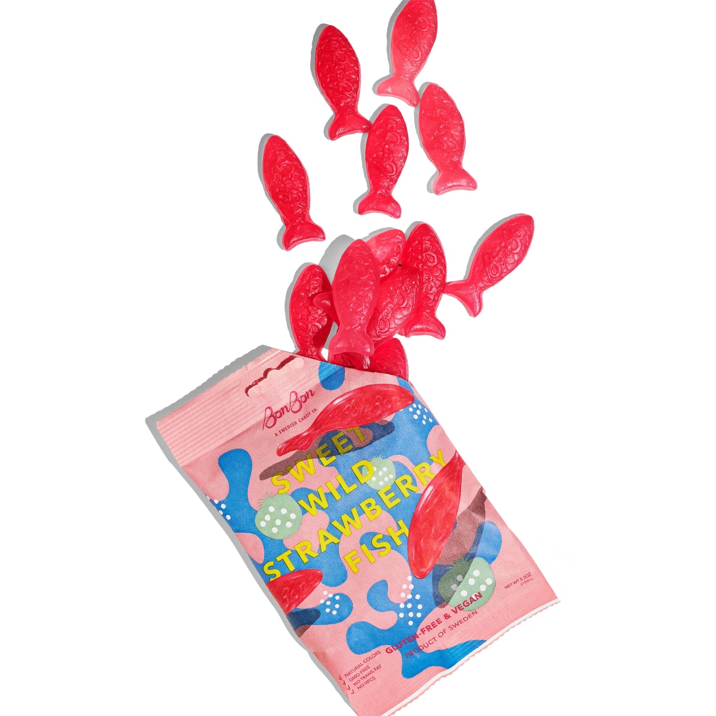 BonBon Sweet Wild Strawberry Fish Candy