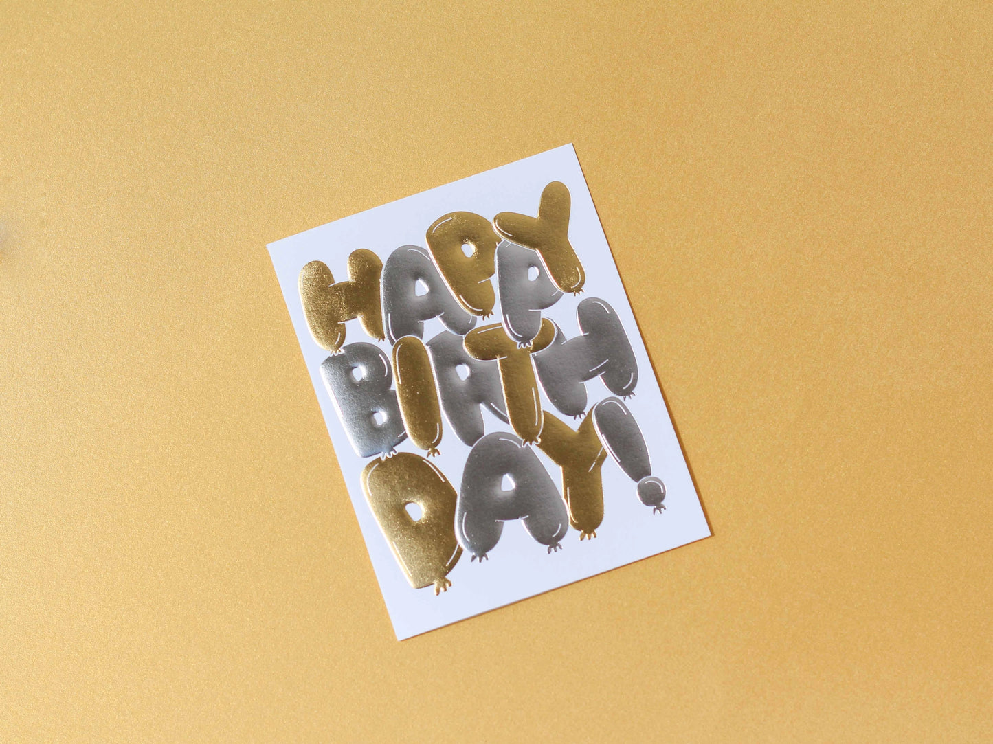 Balloon Foil Stamped Birthday Card