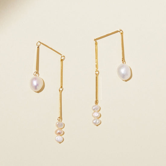 Toni Earrings - Pearl by Lindsay Lewis