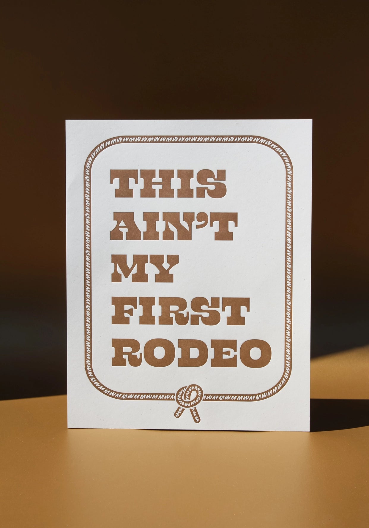 First Rodeo Letterpress Poster