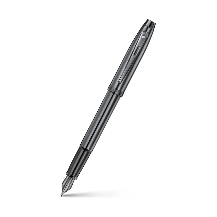 Sheaffer 100 9375 Ionic Gunmetal Grey Fountain Pen with Shiny Pvd Trims