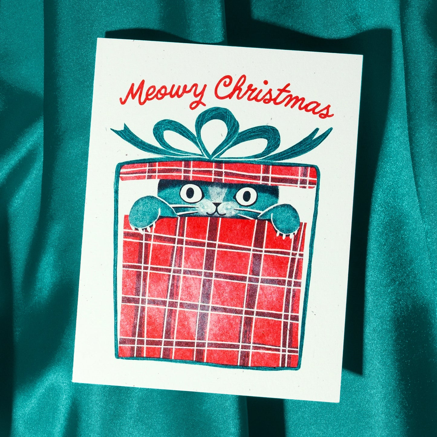 Meowy Christmas Cat Card