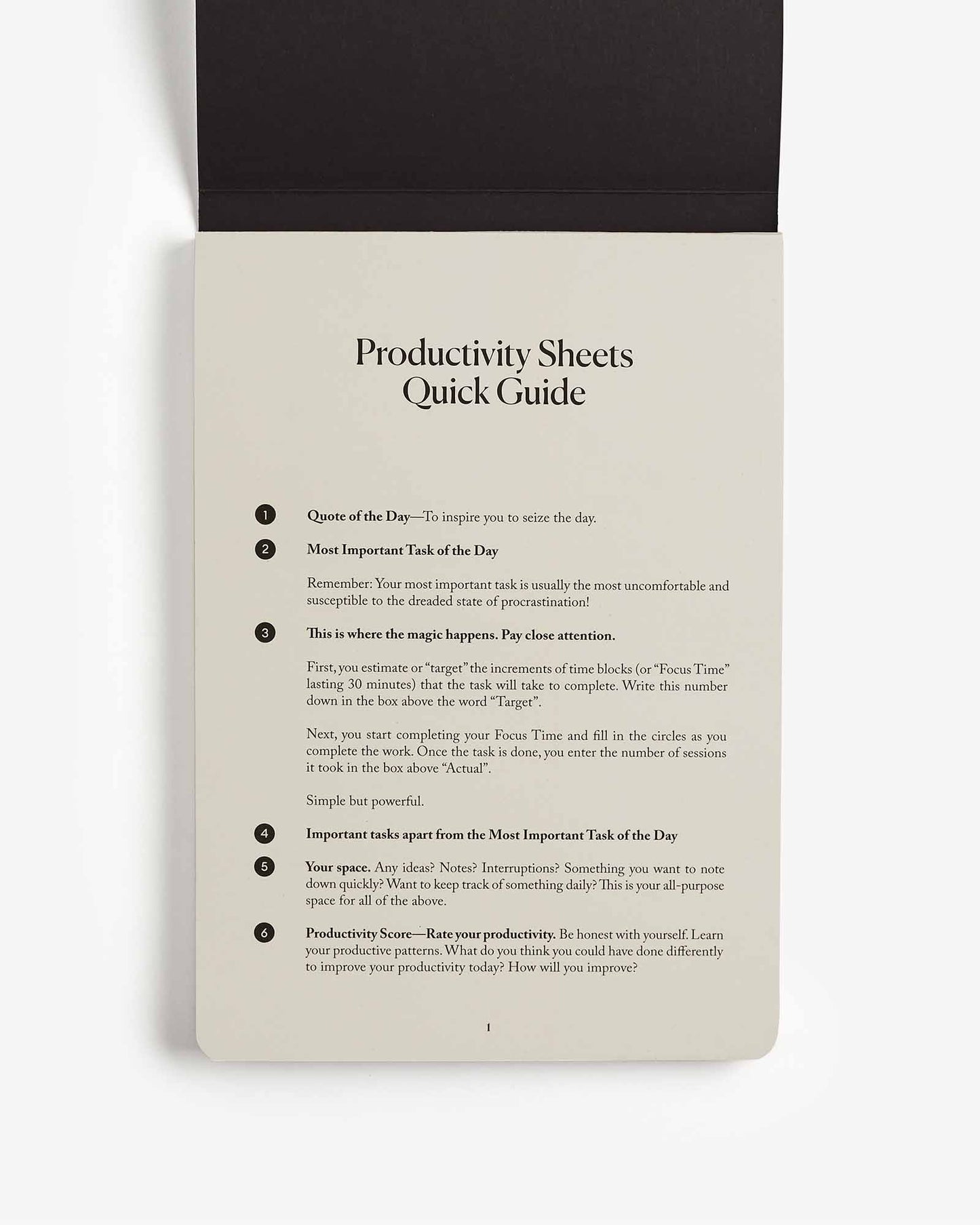 Daily Productivity Sheets by Intelligent Change