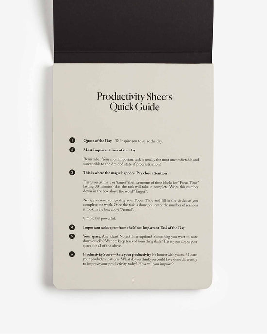 Daily Productivity Sheets by Intelligent Change