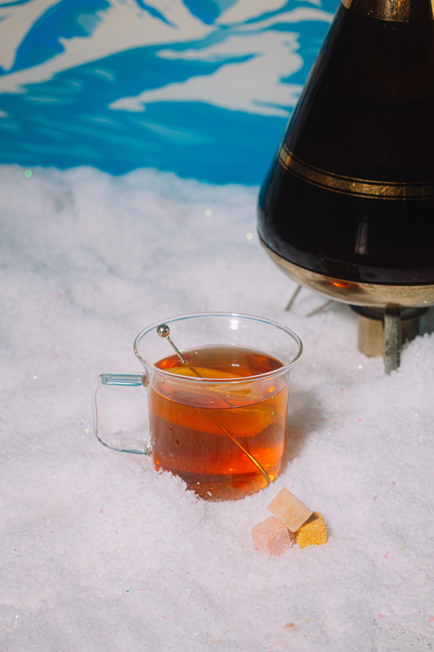 Bourbon Toddy Cocktail Cube Trio