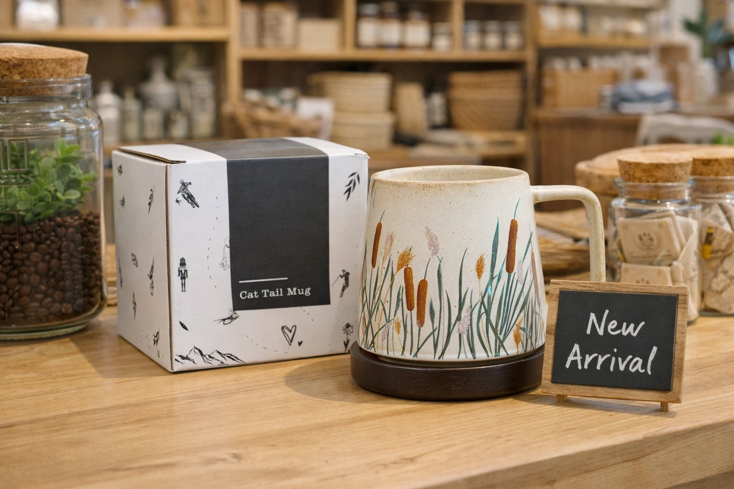 Cat Tail Ceramic Mug