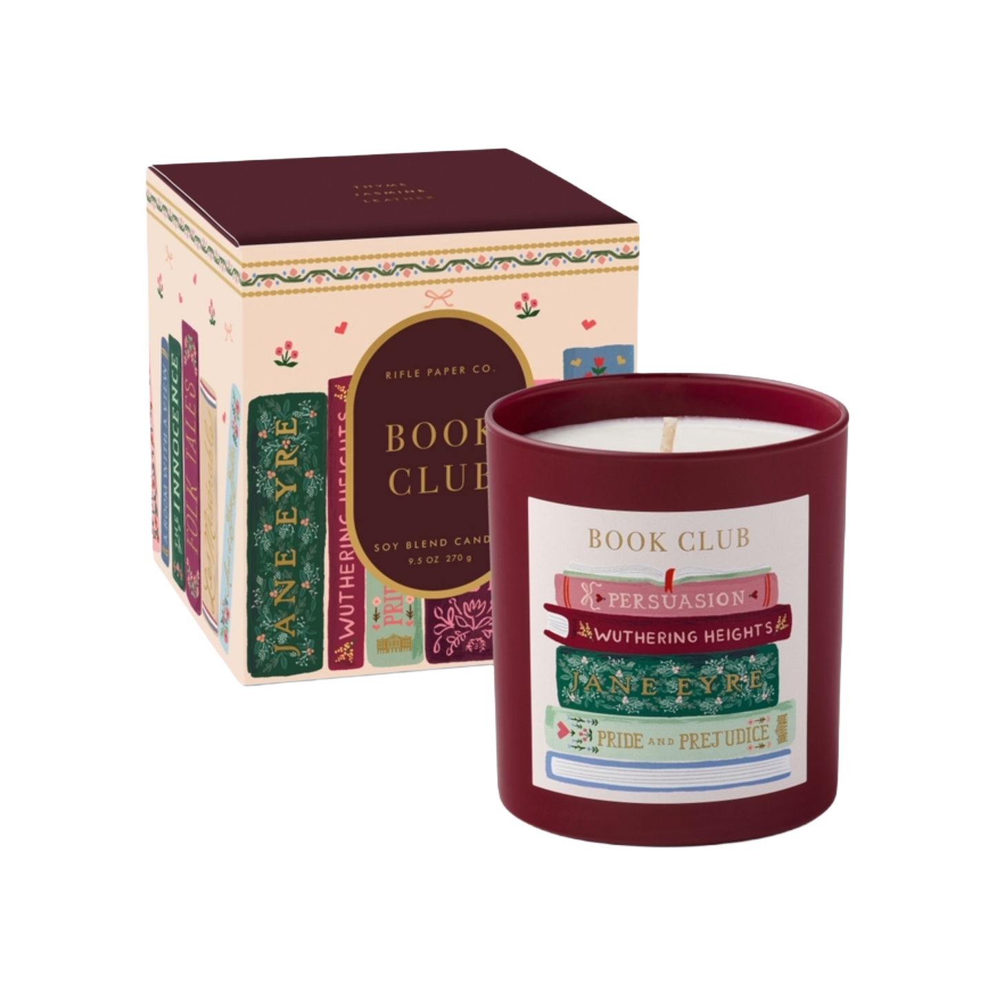 Rifle Paper Co. Book Club Glass Candle