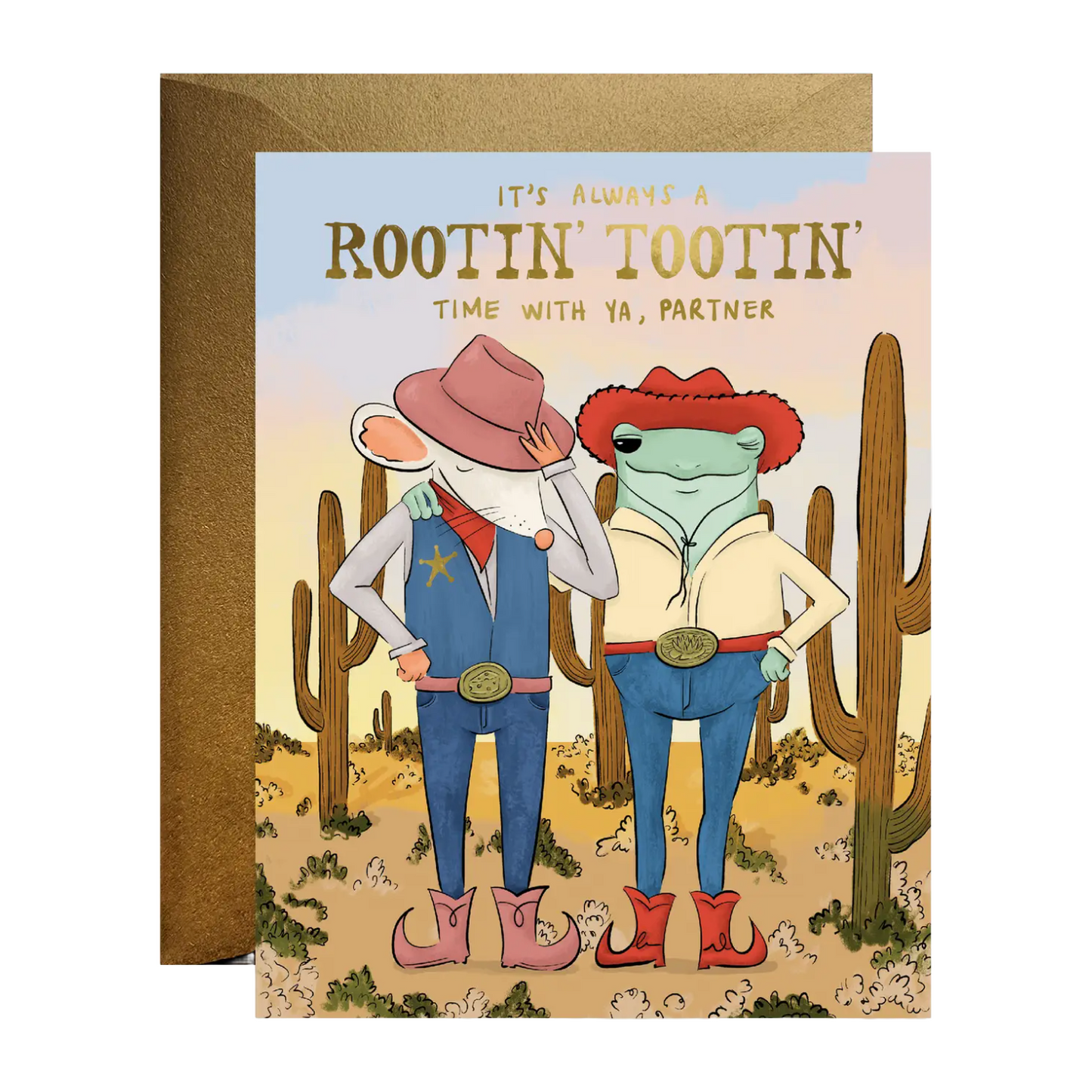 Rootin Tootin Partner Card by Good JuJu Ink