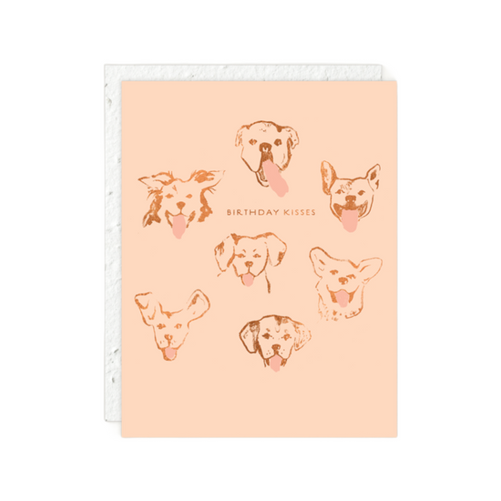 Dog Kisses Birthday Card by Seedlings