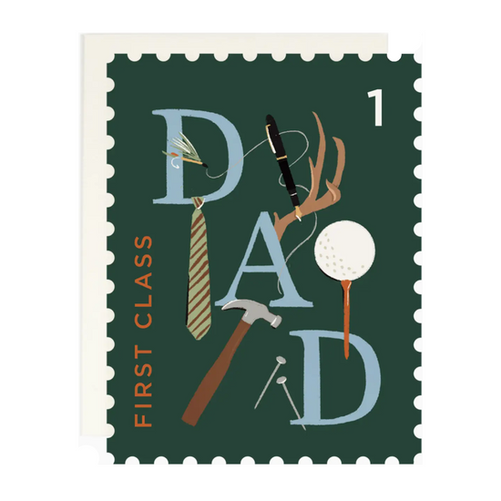 First Class Dad Card by Amy Heitman