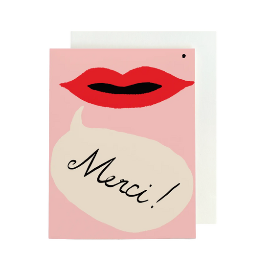 Merci Lips Card by Olive & Co.