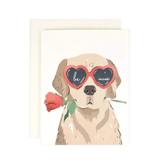 Heart Eyes Dog Card by Amy Heitman