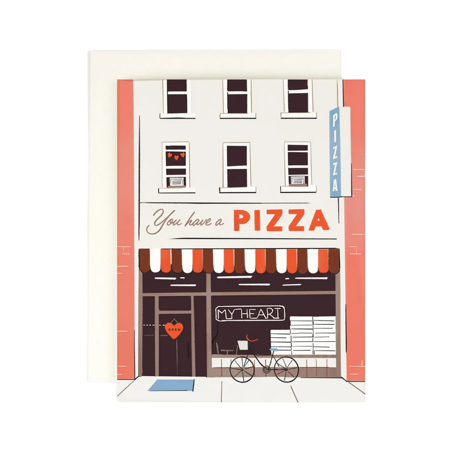 Pizza Shop Love Card by Amy Heitman