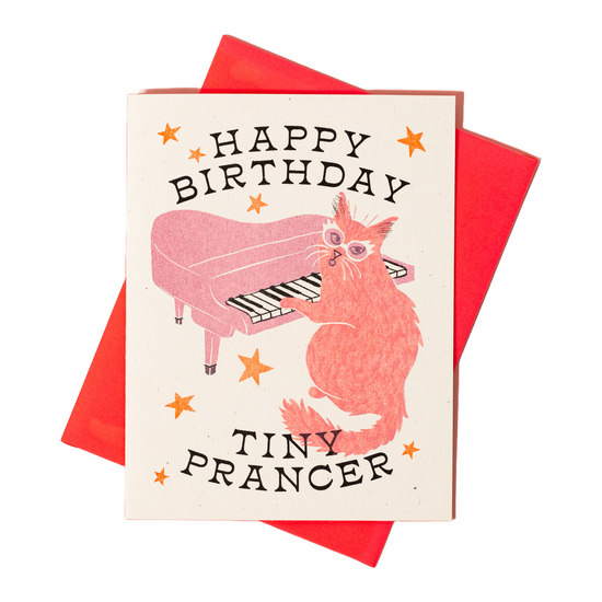 Tiny Prancer Birthday Card by Bromstad Printing Co.