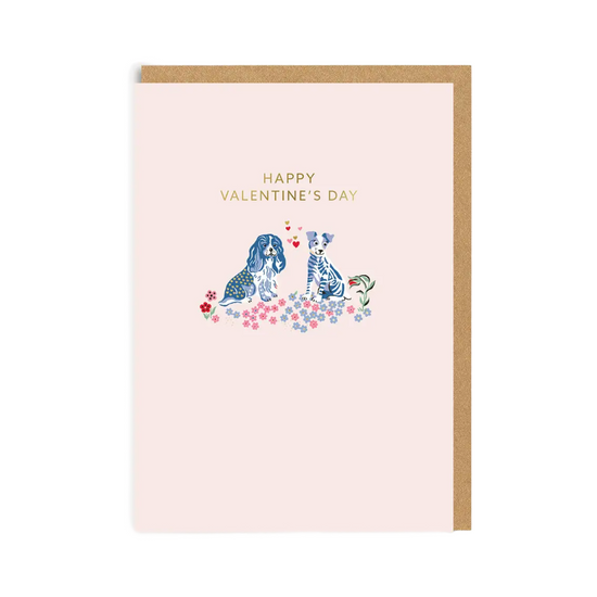Puppy Fields Valentine Card by Ohh Deer