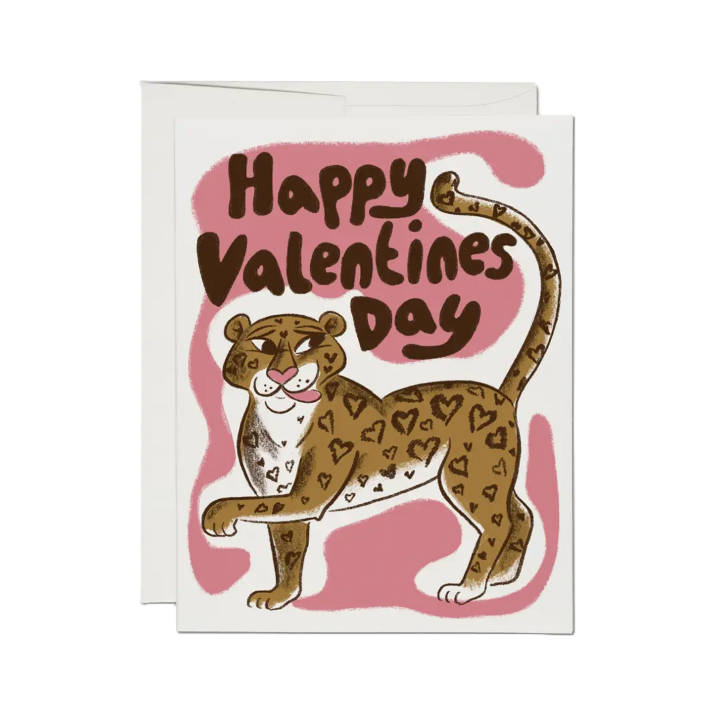 Leopard Valentine Card by Red Cap Cards