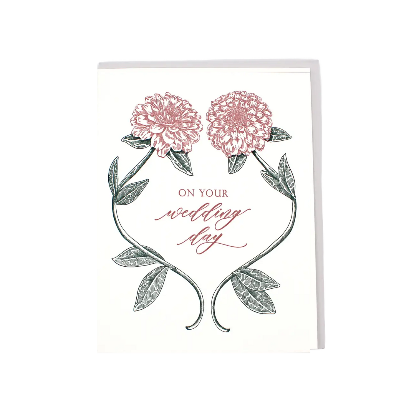Wedding Day Flower Card by Rust Belt Love