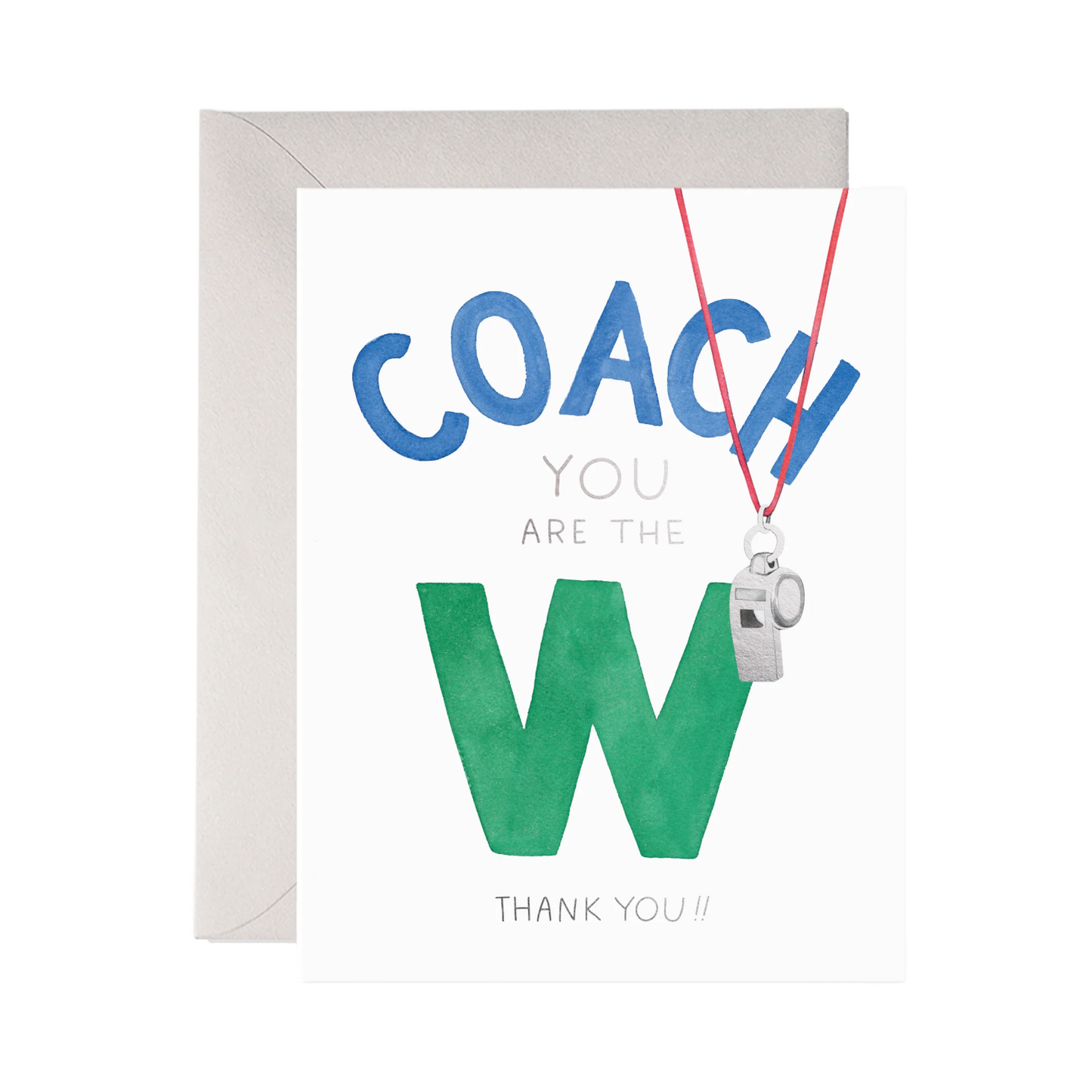 Thanks Coach Card by E. Frances Paper