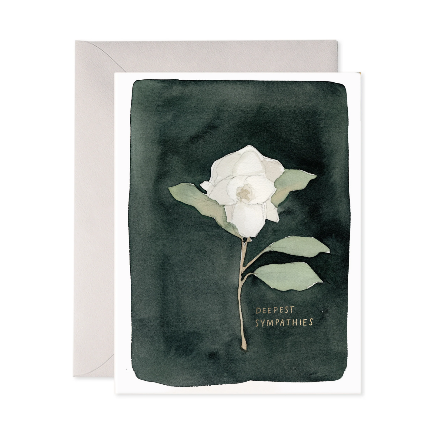 White Flower Sympathy Card by E. Frances Paper