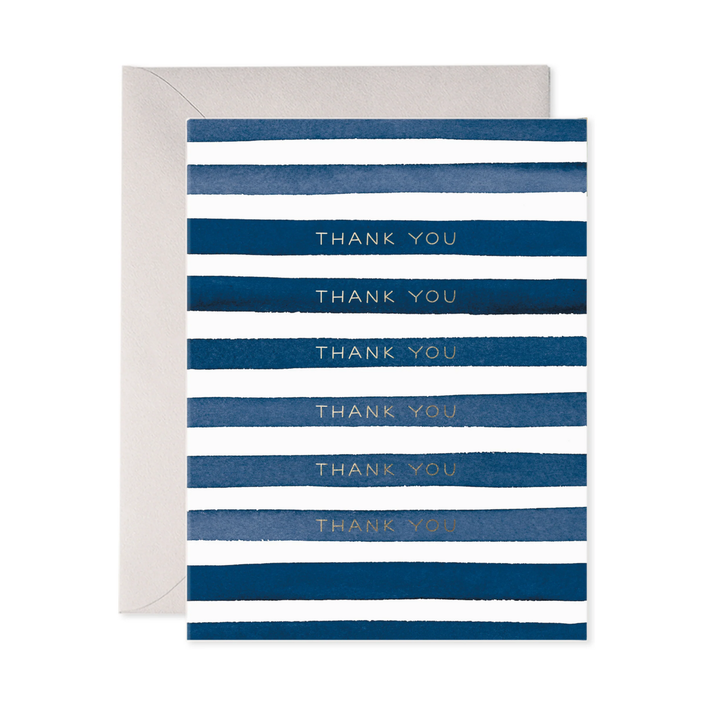 Blue Stripe Thank You Card by E. Frances Paper