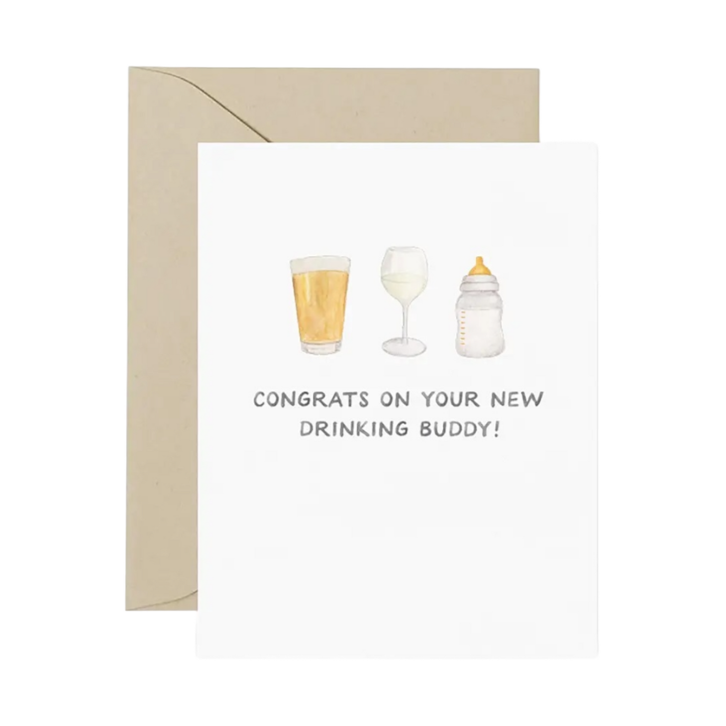 Drinking Buddies Card by Amy Zhang