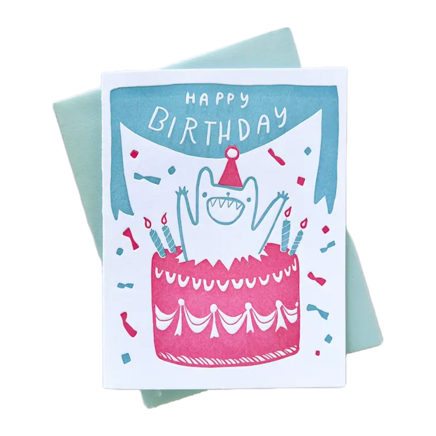 Jumping Out Of A Cake Card by Ghost Academy