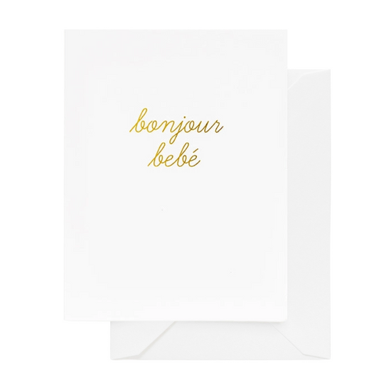 Bonjour Bebe Card by Sugar Paper