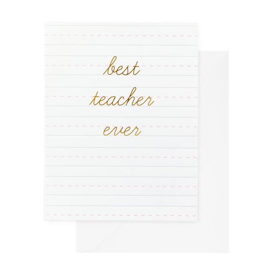 Best Teacher Card by Sugar Paper