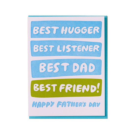 Best Hugger/Listener/Dad Card by And Here We Are