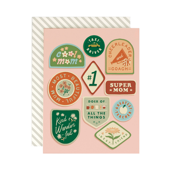 Mom Merit Badge Card by Amy Heitman