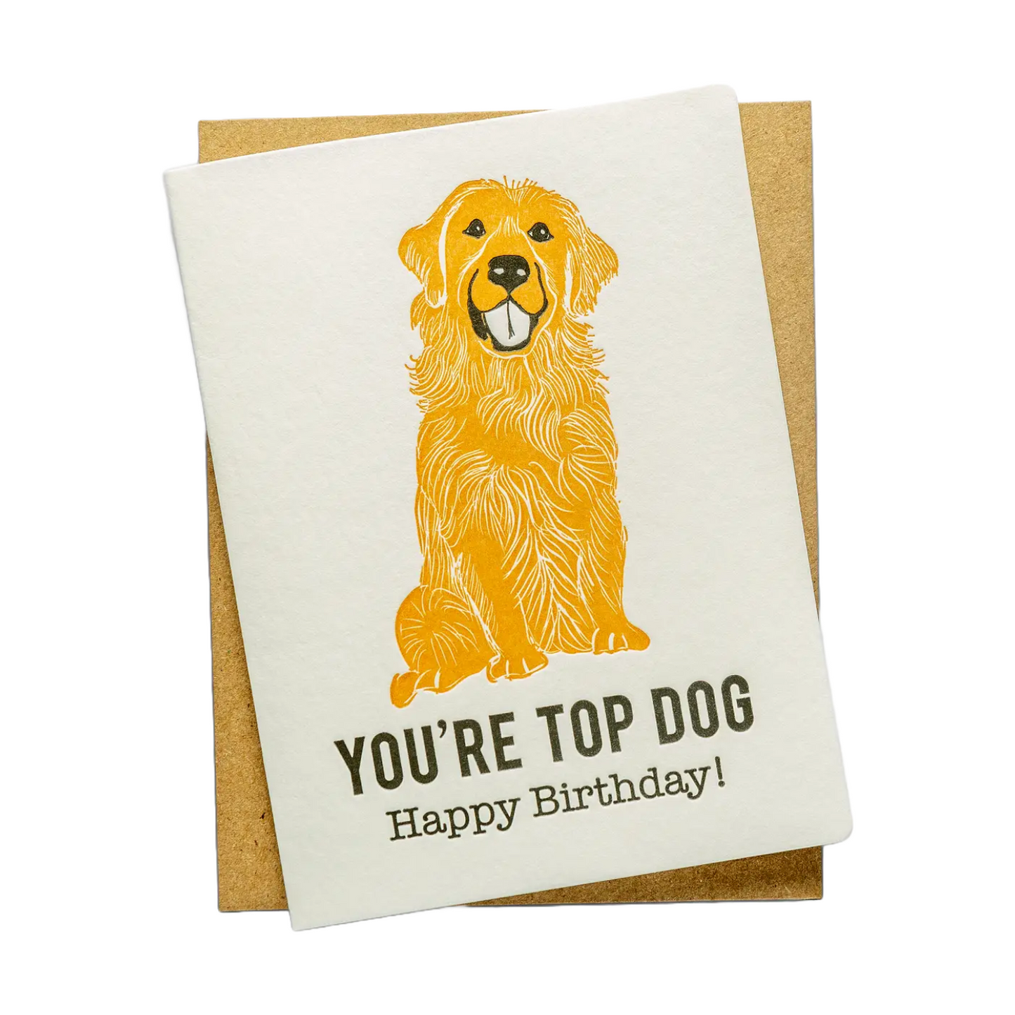 Top Dog Birthday Card by Color Box Design & Letterpress
