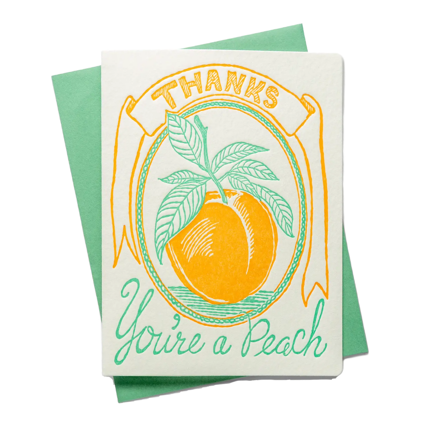 You're A Peach Card by Color Box Design & Letterpress