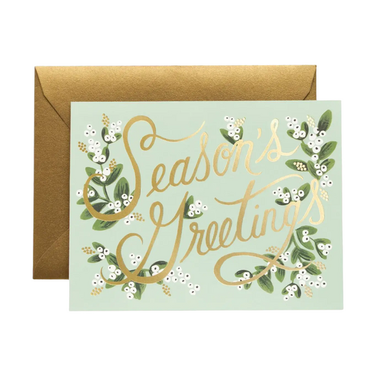 Mistletoe Season's Greetings Card